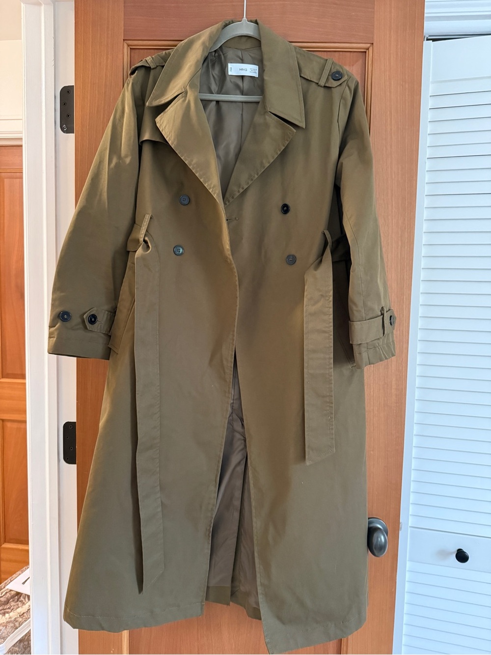 Mango Olive Trench Coat - Picture 2 of 4